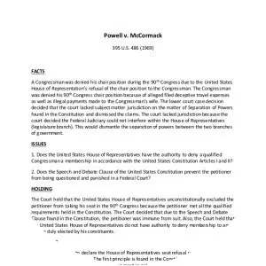 Powell v. McCormack - 