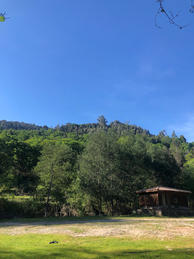 Praia Fluvial da Lagoa - Lake shore swimming area in Chamoim, Portugal