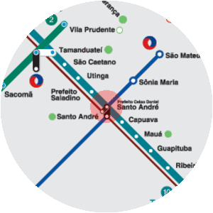 Pref. Celso Daniel-Santo André - Train station in Santo Andre, Brazil