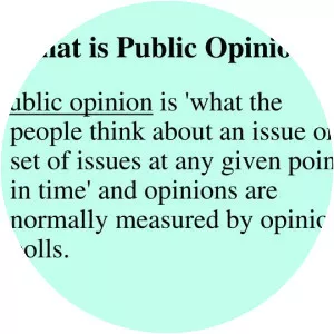 Public opinion photograph