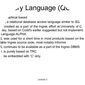 QUEL query languages