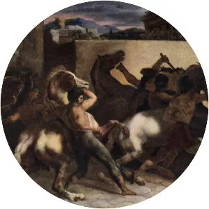 Riderless Horse Races - Painting by Théodore Géricault
