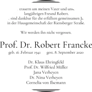 Robert Francke - Jurist