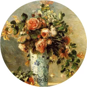 Roses and Jasmine in a Delft Vase