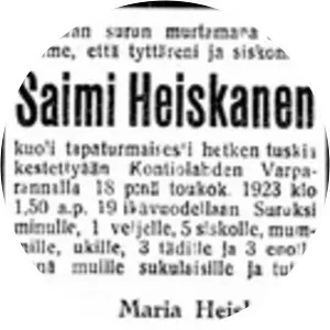 Saimi Heiskanen photograph