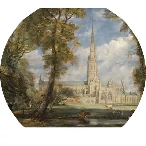 Salisbury Cathedral from the Bishop's Grounds - Painting by John Constable