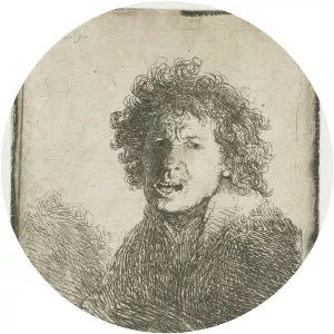 Self-portrait open mouthed