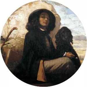 Self-Portrait with a Black Dog