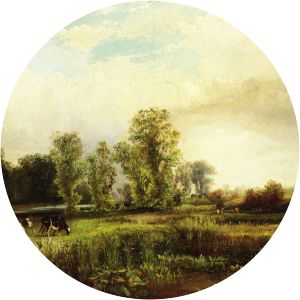 Summer Landscape with Cows - Artwork