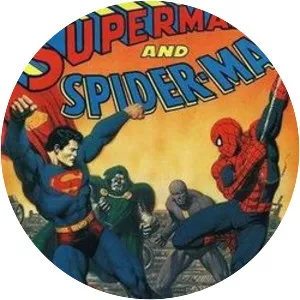 Superman and Spider-Man photograph