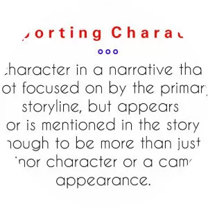 Supporting character photograph