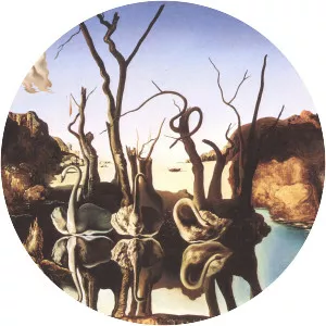 Swans Reflecting Elephants - Painting by Salvador Dali