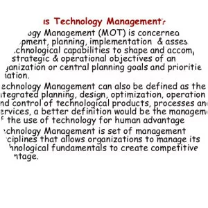 Technology management
