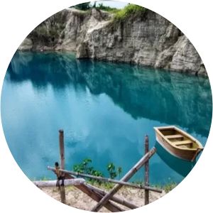 telaga biru cisoka pulau cangkir
