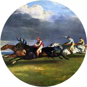 The 1821 Derby at Epsom - Painting by Théodore Géricault