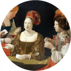 The Card Sharp with the Ace of Diamonds - Painting by Georges de La Tour