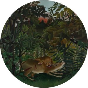 The Hungry Lion Throws Itself on the Antelope