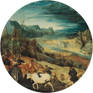 The Return of the Herd - Painting by Pieter Bruegel the Elder
