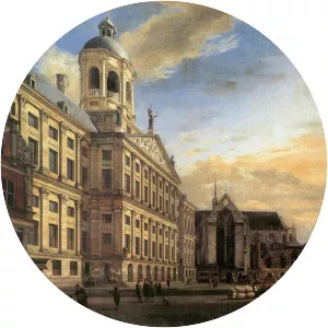 The Town Hall of Amsterdam - Painting by Jan van der Heyden