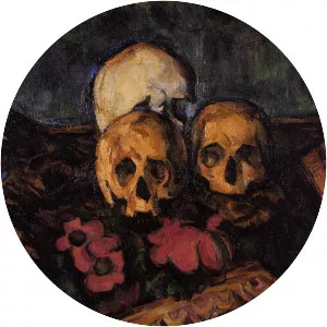 Three Skulls on a Patterned Carpet