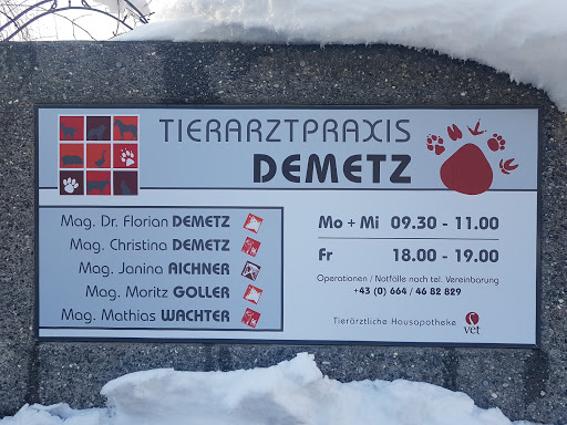 Tierarztpraxis Demetz; Mag. Dr. Florian Demetz - Veterinarian in Ried im Oberinntal, Austria