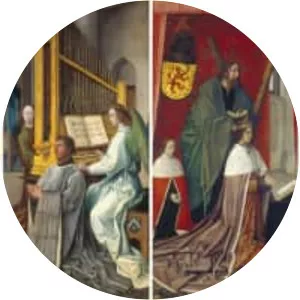 Trinity Altarpiece - Painting by Hugo van der Goes