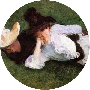 Two Girls Lying on the Grass