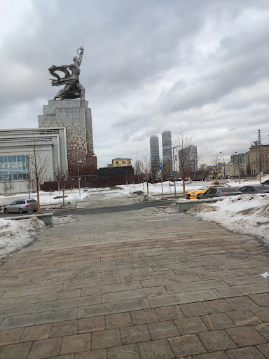 VDNKh - Bus station in Moscow, Russia