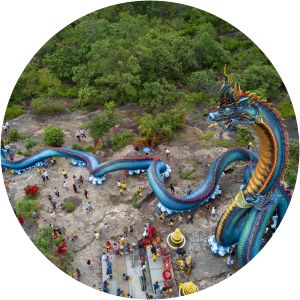 Wat Roi Phra Putthabat Phu Manorom Mueang Mukdahan District