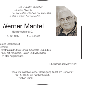 Werner Mantel photograph