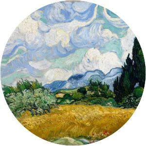 Wheat Field with Cypresses
