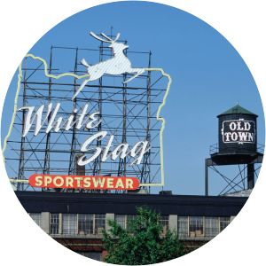 White Stag sign