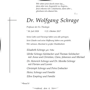 Wolfgang Schrage