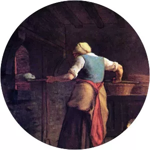 Woman baking bread