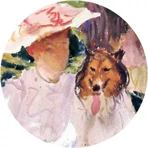 Woman with Collie