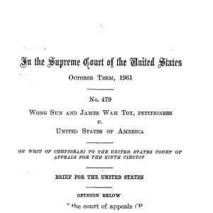 Wong Sun v. United States
