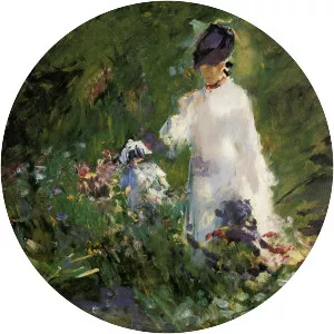 Young woman among the flowers