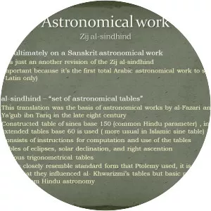 Zij al-Sindhind - Book by Muhammad ibn Musa al-Khwarizmi