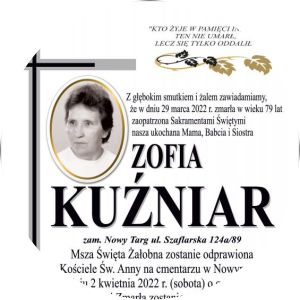 Zofia Kuzniar photograph